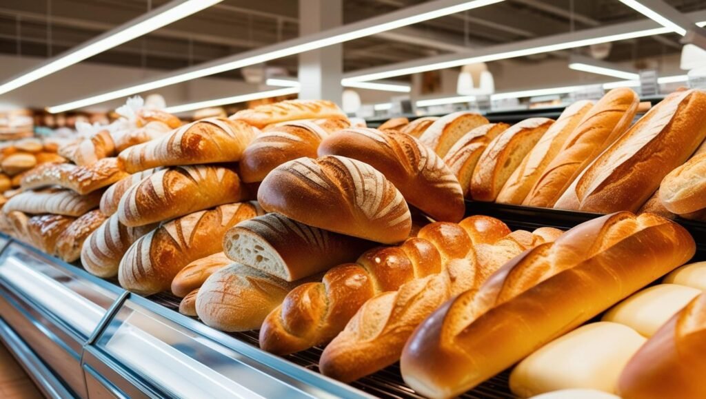 mostrados con diferentes tipos de pan